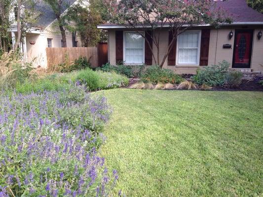 This is a picture of a landscaping and mowing job we finished.