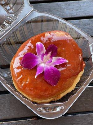 Guava glaze donut