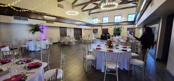 Venue interior finishes touches before guests arrive