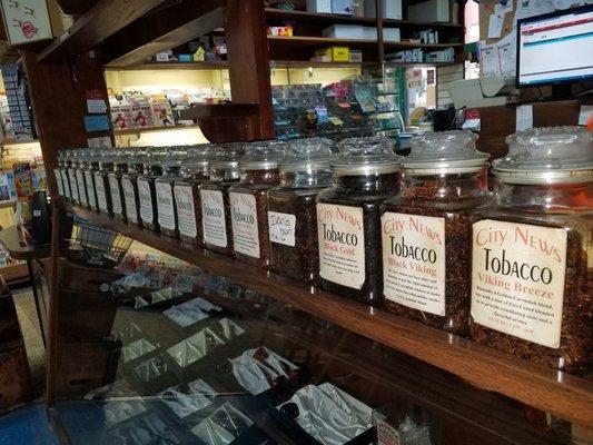 Amazing array of pipe tobacco & cigars!