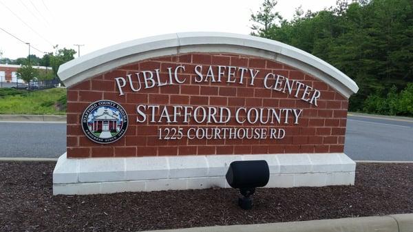 Entrance sign off Courthouse Rd.