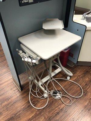 Brand new Midmark delivery dental unit in every room.