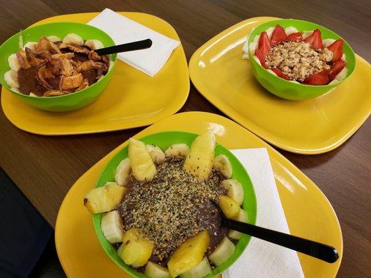 three healthy delicious bowls!