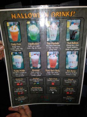 Halloween Drink Menu