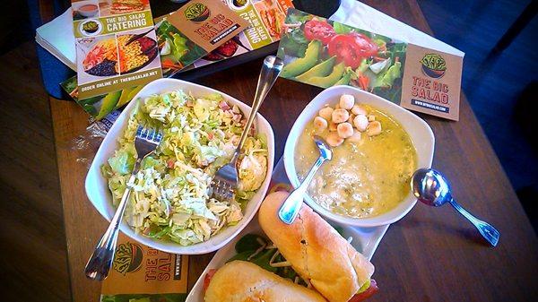 Chopped Maurice Salad and Cheddar Broccoli Soup  Delicious