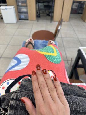 Got dip powder and pedicure here today! Great experience very nice staff and I loved how my nails turned out