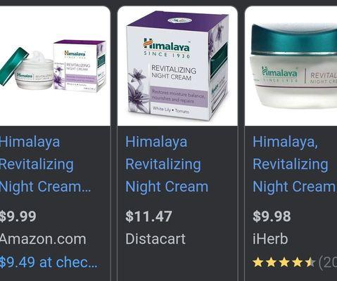 Revitalizing Night Cream Found CHEAPER online. They are lying to customers