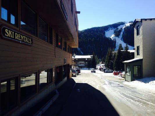 A view of Keystone from Snowdance Sports front door.