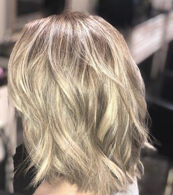 Honey blonde with lowlights ‍