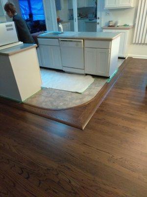 Custom Transition to Kitchen Tile