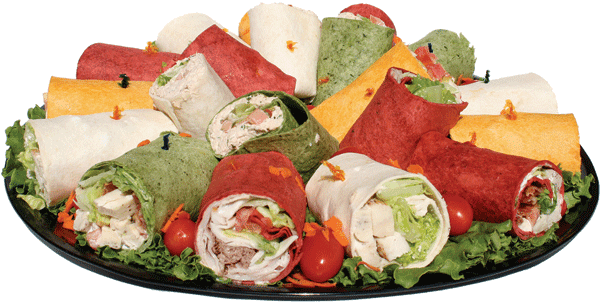 Wrap Trays ~ An easy & colorful way to feed your party.