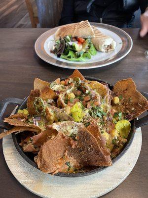 Greek nachos and gyro