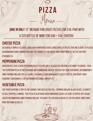 Pizza Menu