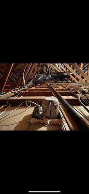 Clean attic with air sealing