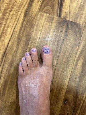 Recently painted toes.