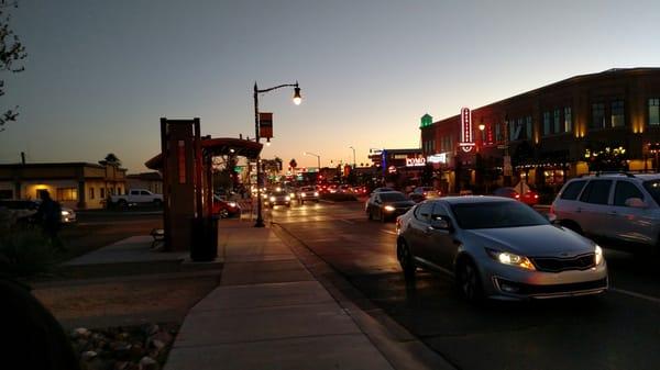 Beautiful night shot of downtown Gilbert Az!