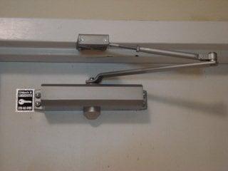 Door closer installed on an office door