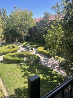 Pretty courtyard in the medical center. LabCorp on 2nd floor.