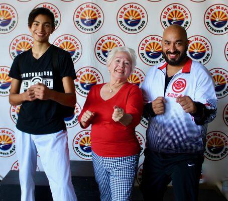 Ralph Palomino Head Instructor with mother (Mama-san) and son Talim Palomino