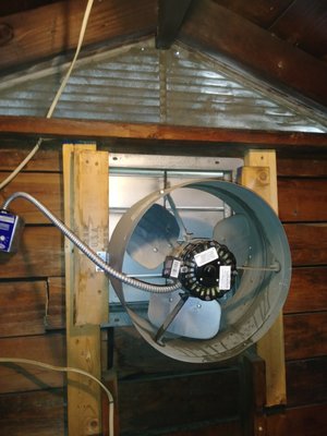 install attic fan, helps keep house cooler during the summer