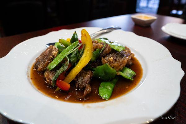 Crispy basil duck