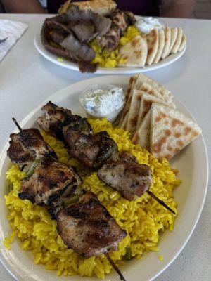 Chicken Souvlaki Skewer plate