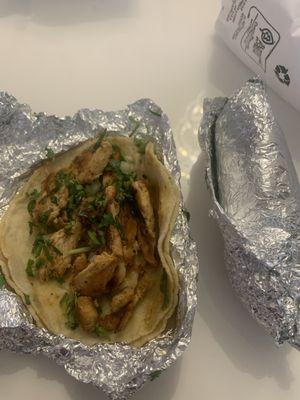 tin foil wrapped tacos