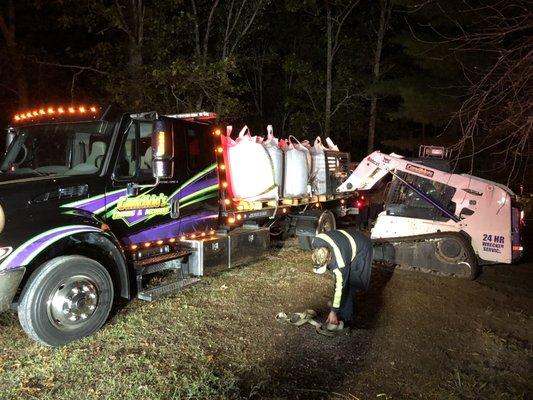 Freight move from a damaged trailer