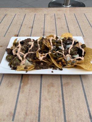 Beef nachos