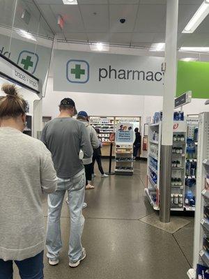 Just waiting in line for the pharmacy..