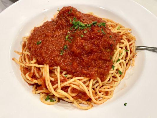 Spaghetti with meatballs