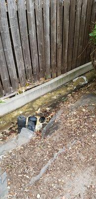 Sewage leaking directly into storm drain. Management does nothing.