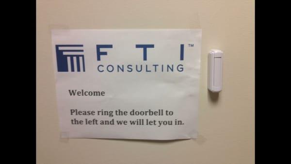 This is outside their office, I think they meant 'right'...