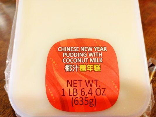 Small Chinese New Year Pudding with Coconut Milk (Made in Hong Kong - $18.80)