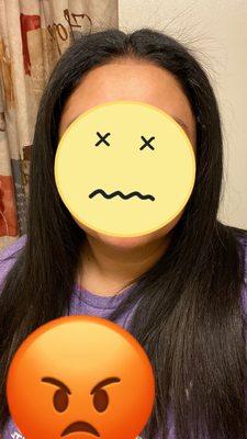 The "chemical blow dry" no body and my crown is frizzy and puffy compared to the flatness of my ends