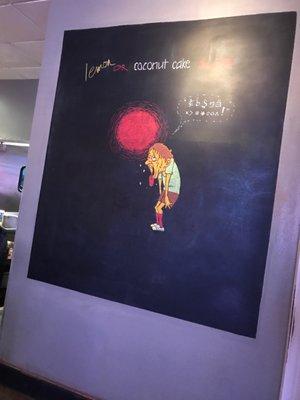 Their chalkboard artist is amazing