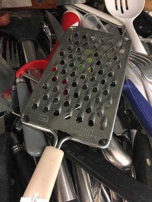 Thrift store cheese graters. It's a thing. All the feels.