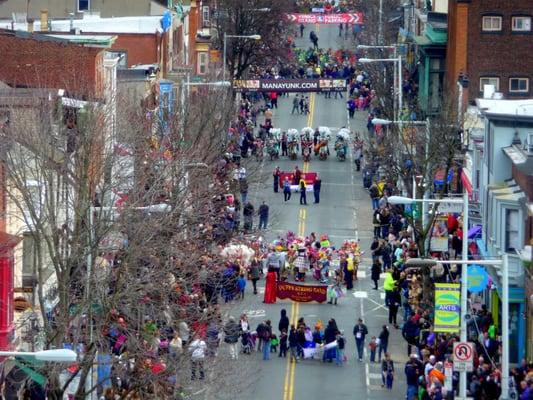 Main Street Manayunk for the Mardi Gras Mummers Parade