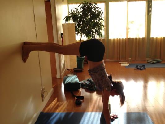 Half handstand!