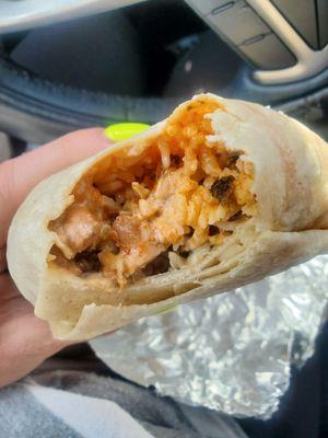 Pollo asado burrito