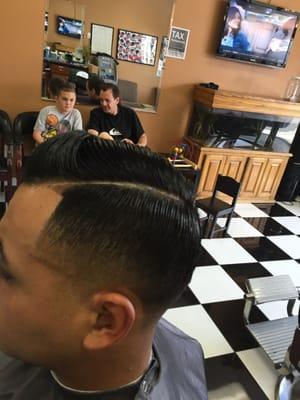 Taper comb-over hard part by kevin