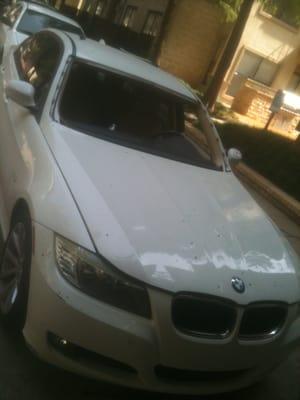 BMW before windshield installation