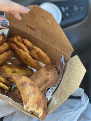 Empanada and tostones!