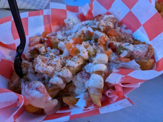 Angry fries with lobster