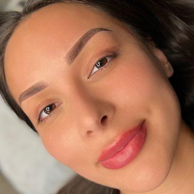 Healed lip blush and fresh brows