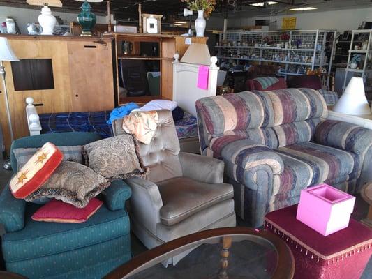 The furniture section of the FISH thrift store