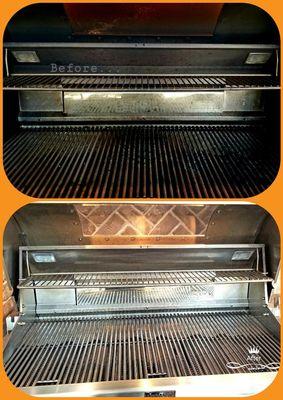 Grill clean from 7-6-18...We always strive hard to clean your grill...Give us a call today you won't be disappointed!