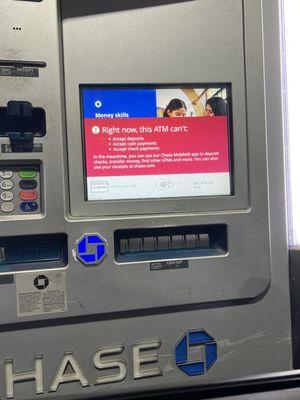 Full ATM so you can't make any type of a deposit.