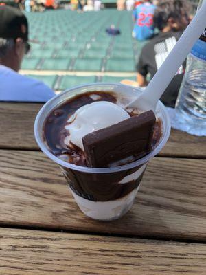 The best hot fudge sundae! Price is premium, but you must get it when at the ballpark.