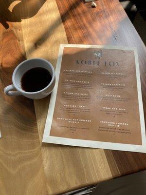 Great coffee, great brunch choices.